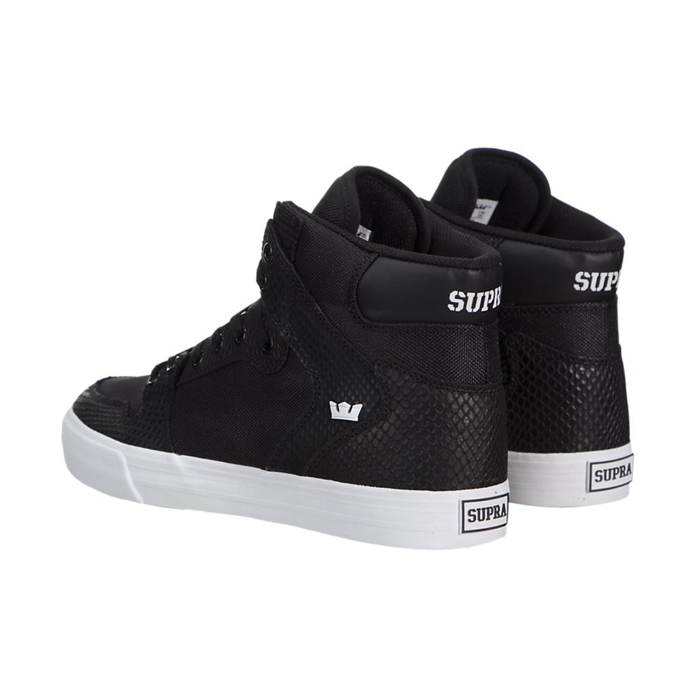 Baskets Montantes Supra Vaider Noir Black/Snake-White Homme | SAY-49260417